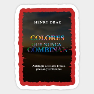 Colores que nunca combinan - cover design Sticker